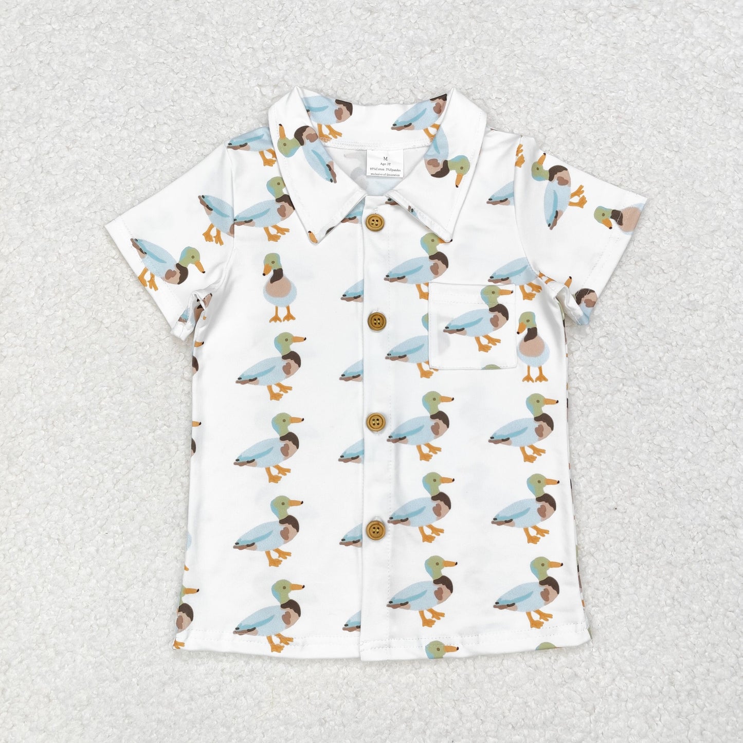 BT0738 Duck Print Boys Summer Tee Shirts Top