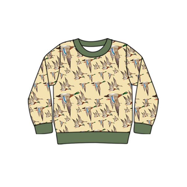 (Pre-order)BT0804 Duck Print Boys Fall Tee Shirts Top