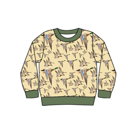 (Pre-order)BT0804 Duck Print Boys Fall Tee Shirts Top