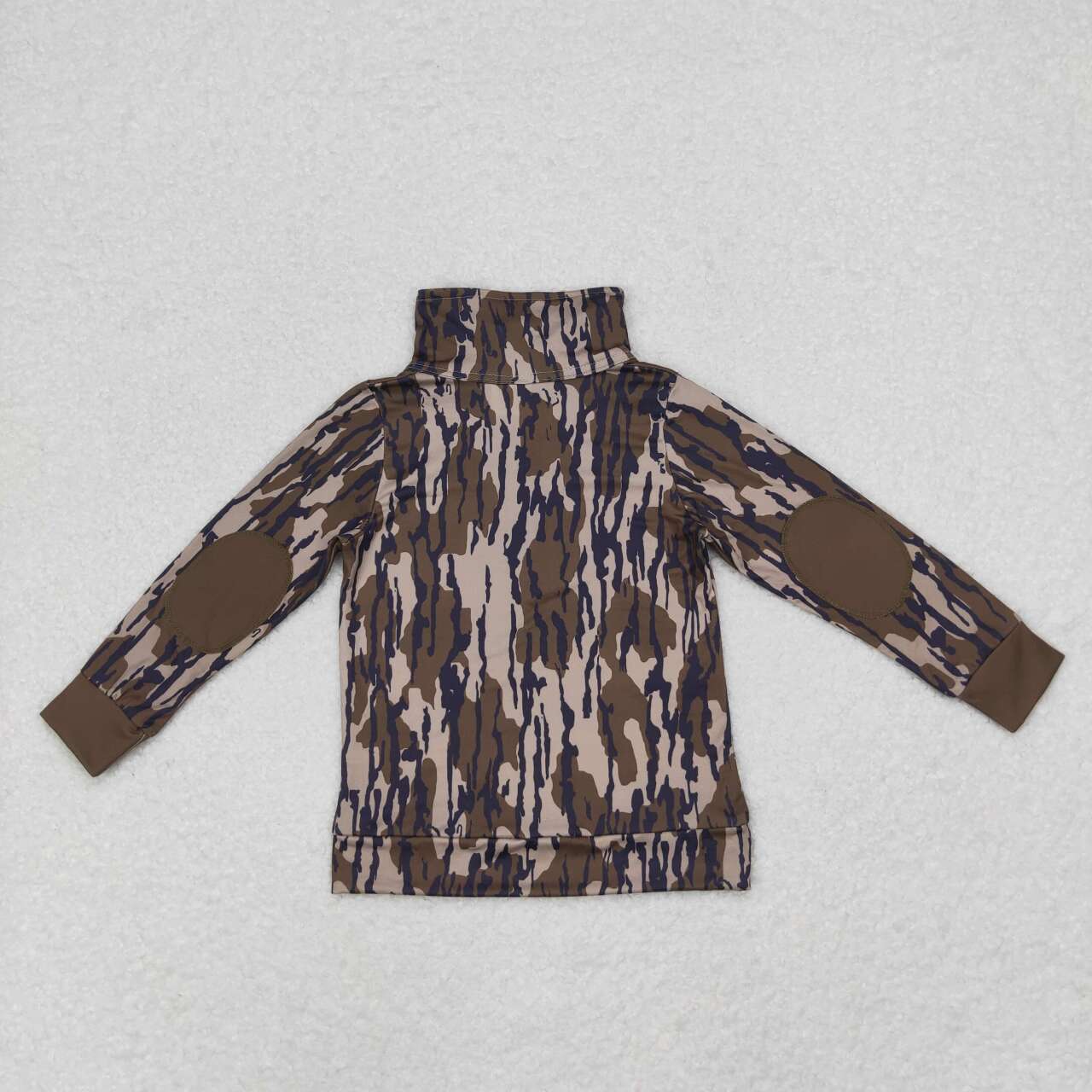 BT0811 Camo Print Boys Fall Pullover Zipper Tee Shirts Top