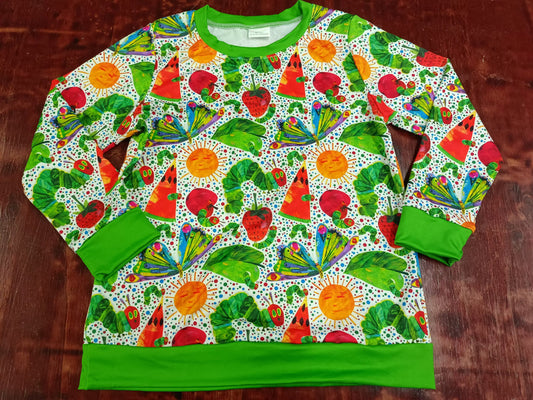 (Custom Design Preorder MOQ 3) Hungry Caterpillar Print Boys Tee Shirts Top