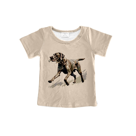 (Pre-order)BT0993  Dog Camo Print Boys Tee Shirts Top