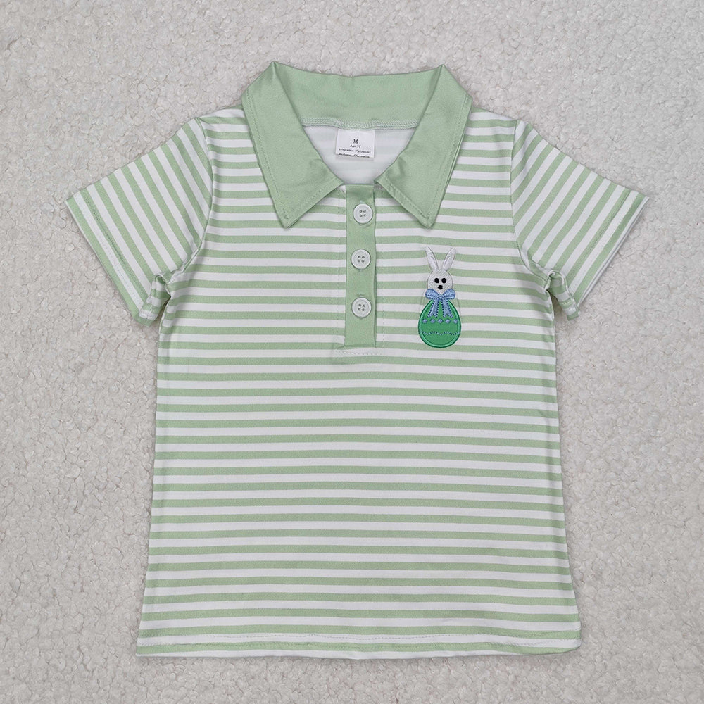 8 Styles Easter Embroidery Boys Tee Shirts Top