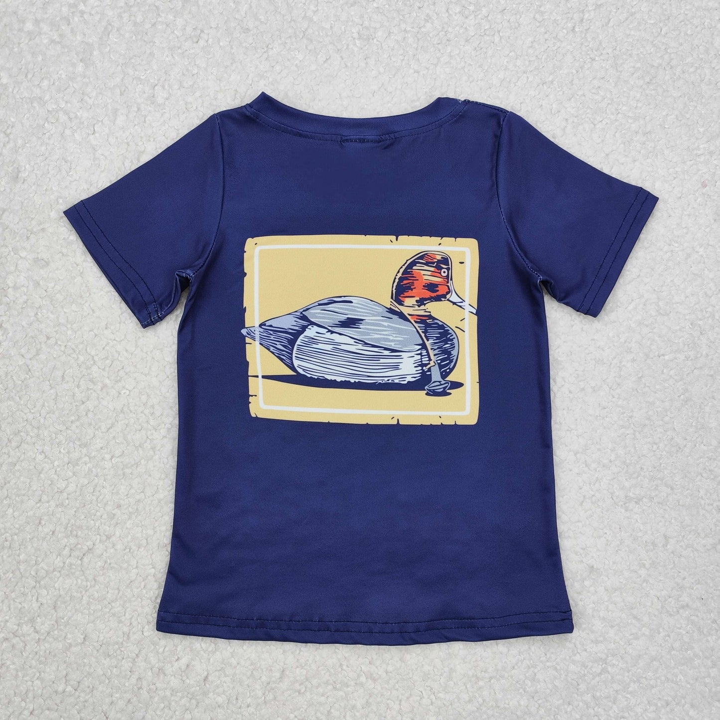 BT1083 Duck Navy Print Boys Short Sleeve Tee Shirts Top