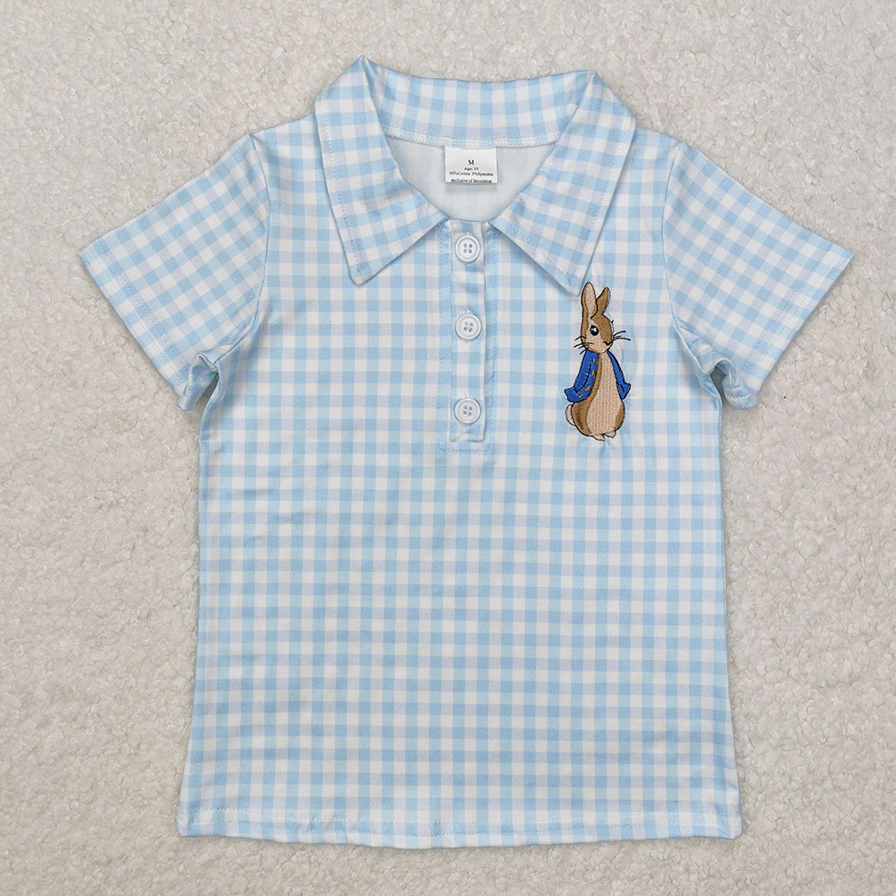 8 Styles Easter Embroidery Boys Tee Shirts Top