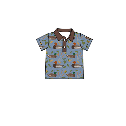 (Pre-order)BT1097 Duck Print Boys Summer Polo Tee Shirts Top