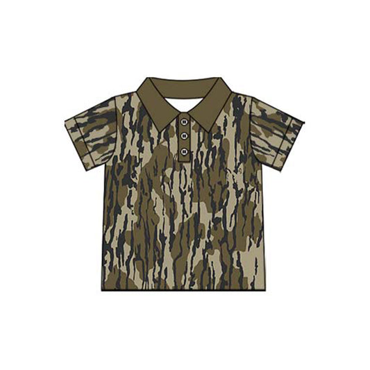 (Pre-order)BT1103 Camo Print Boys Summer Polo Top