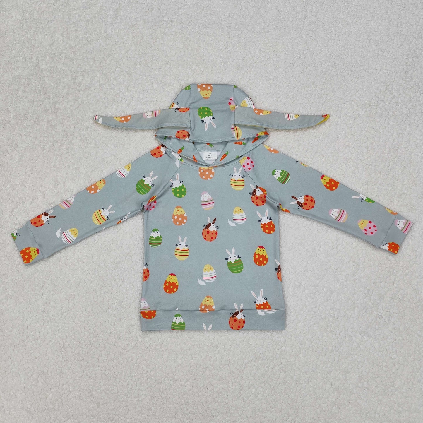 Bunny Eggs Print Kids Easter Top Sibling Wear