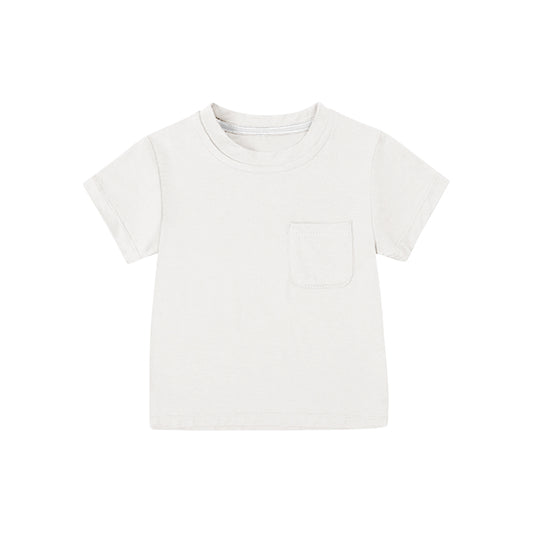 (Pre-order)BT1221 White Pocket Boys Summer Tee Shirts Top