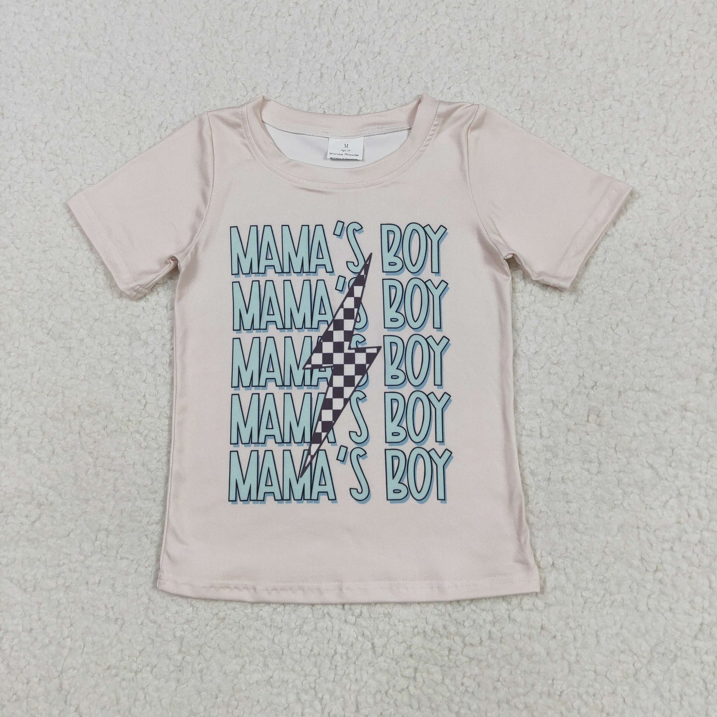 MAMA & Boy Falsh Print Mom and Me Summer Tee Shirts Top