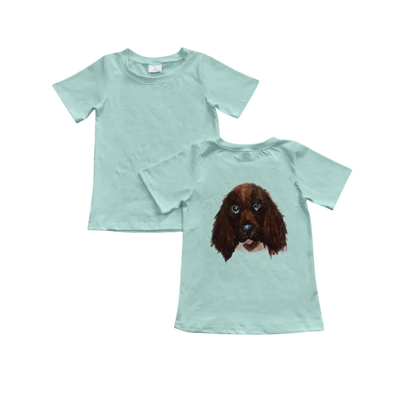 (Pre-order)BT1239 Dog Print Boys Summer Tee Shirts Top