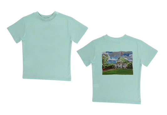 (Pre-order)BT1240 White House Print Boys Summer Tee Shirts Top