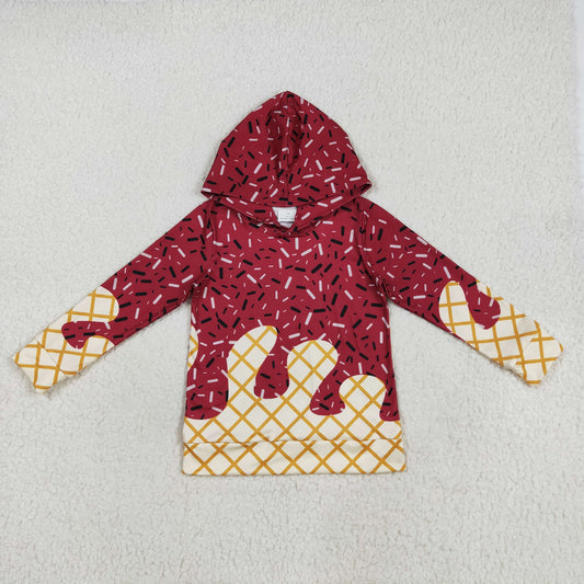 BT1273 Wine Sprinkles Kids Long Sleeve Hoodie Top