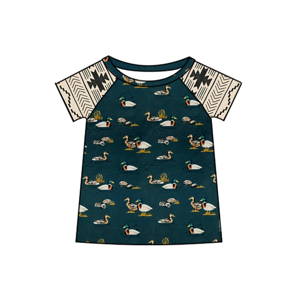 (Pre-order)BT1310 Duck Print Boys Summer Tee Shirts Top