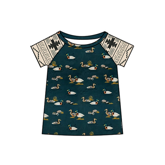 (Pre-order)BT1310 Duck Print Boys Summer Tee Shirts Top