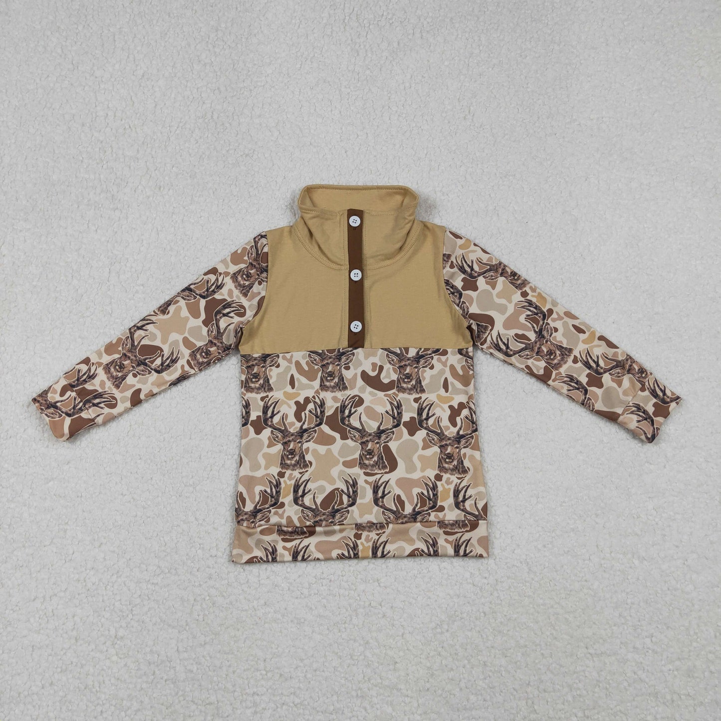Deer Brown Camo Print Boys Fall Hunting Clothes Brothers Matching Wear
