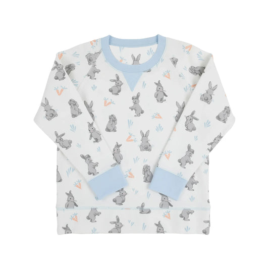 (Pre-order)BT1371 Bunny Print Boys Easter Long Sleeve Tee Shirts Top