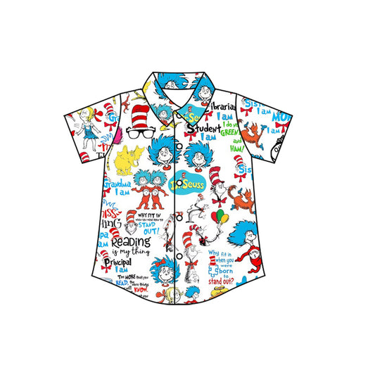 (Pre-order)BT1464 Dr.Reading Animals Print Boys Summer Tee Shirts Top