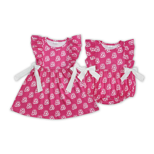 Pink BA Print Sisters Summer Matching Clothes