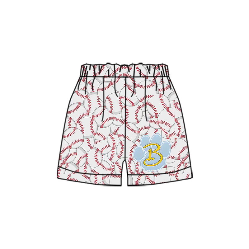 (Custom Design Preorder MOQ 5 Each Design) Team's Bath Wildcats Baseball Print Summer Bottom Shorts Mom and Me Matching Clothes