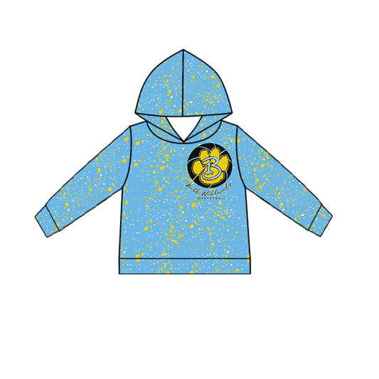 (Custom Design Preorder MOQ 5 Each Item)Team's Bath Wildcats Basketball Blue Print Hoodie Top Mom and Me Matching Clothes