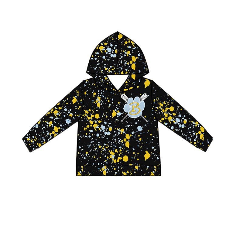 (Custom Design Preorder MOQ 5 Each Item)Team's Bath Wildcats Baseball Sprinkles Print Hoodie Top Mom and Me Matching Clothes