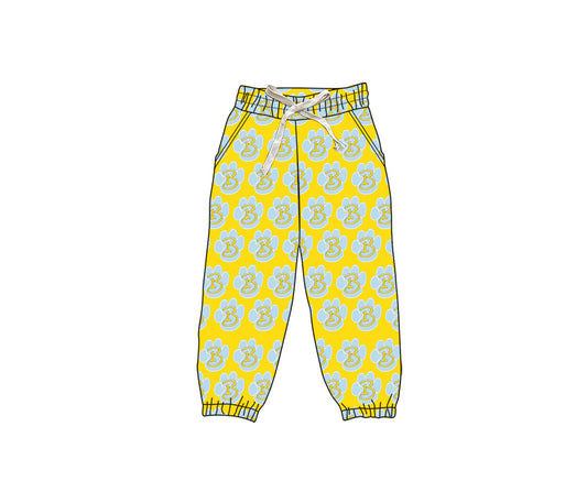 (Custom Design Preorder MOQ 5 Each Design) Team's Bath Wildcats Print Joggers Bottom Pants Mom and Me Matching Clothes