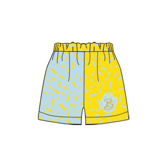 (Custom Design Preorder MOQ 5 Each Item) Team's Bath Wildcats Sprinkles Print Summer Bottom Shorts Mom and Me Matching Clothes
