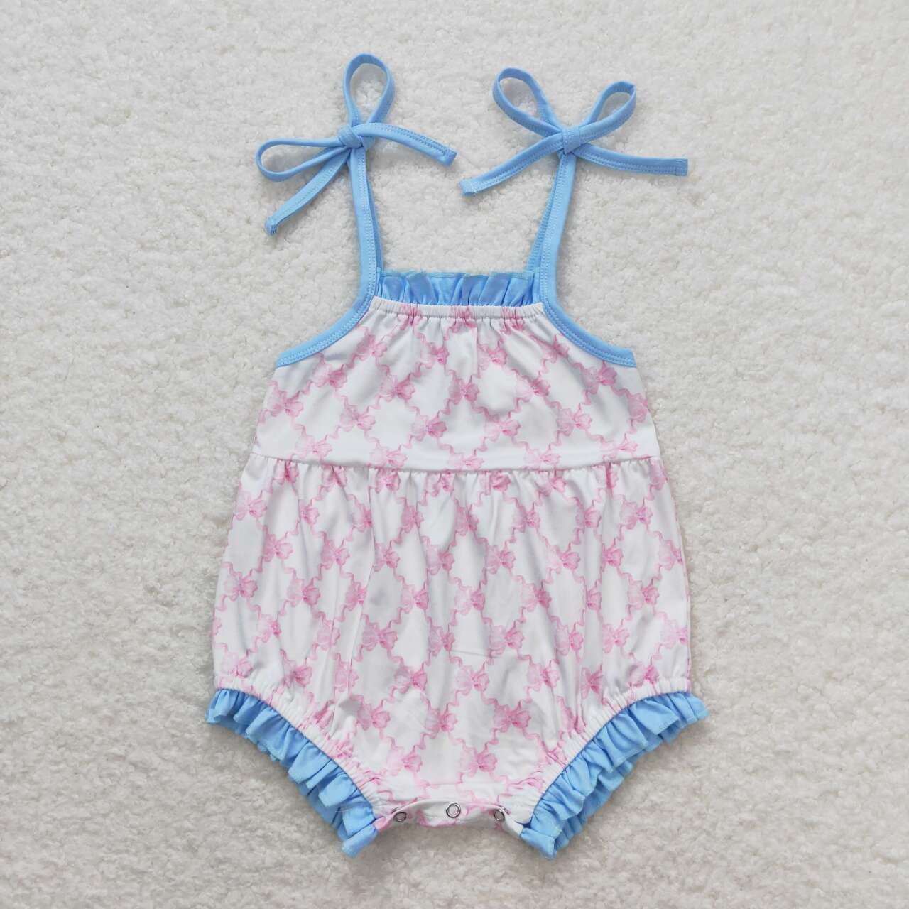 Pink Bows Print Sisters Summer Matching Clothes