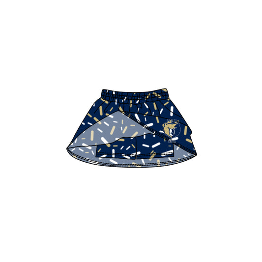 (Custom Design Preorder MOQ 5 Each Item) Team's Bruins Sprinkles Print Summer Bottom Skirts Shorts Mom and Me Matching Clothes