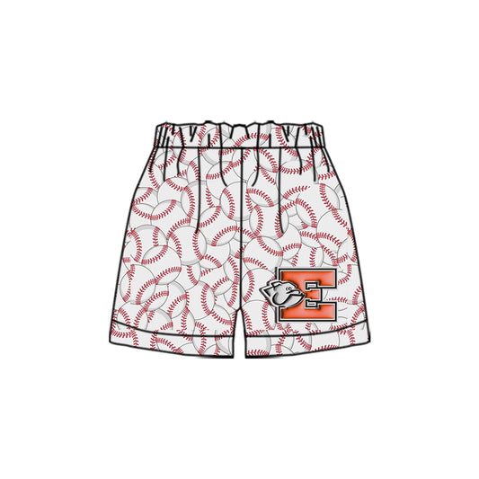 (Custom Design Preorder MOQ 5 Each Design) Team's Bulldogs Baseball Print Summer Bottom Shorts Mom and Me Matching Clothes