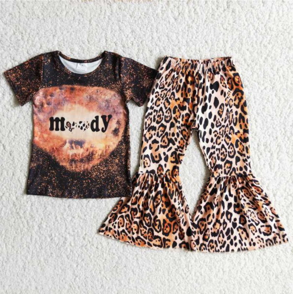 (Promotion) C1-15 Moody leopard bell bottom pants outfits