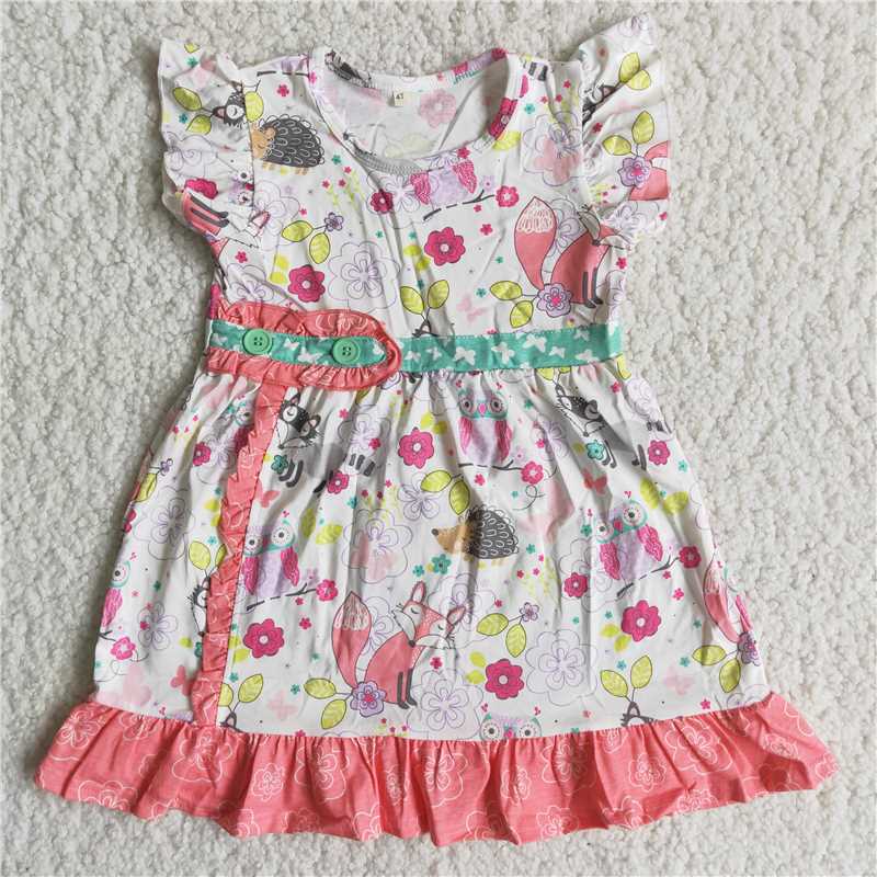 (Promotion) C3-9-1 Animals Print Girls Summer Dress