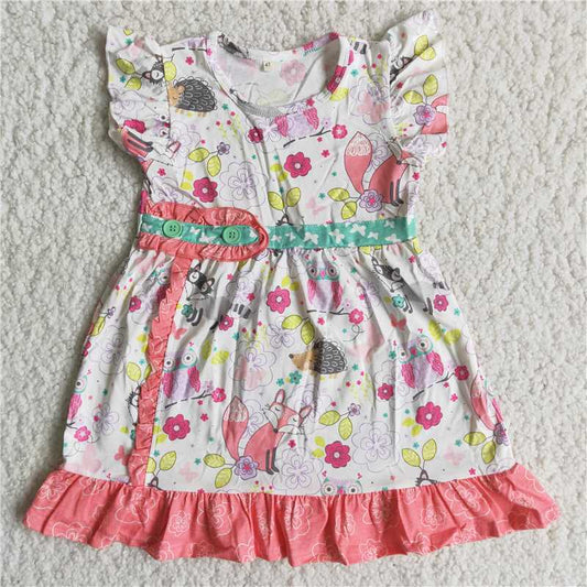 (Promotion) C3-9-1 Animals Print Girls Summer Dress