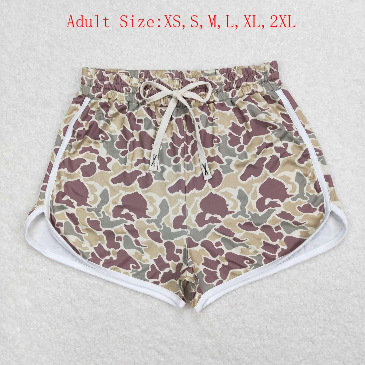SS0177 Adult Camo Print Woman Summer Shorts