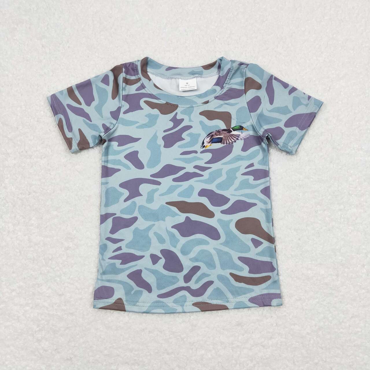 BT0598  Camo Duck Print Boys Summer Tee Shirts Top
