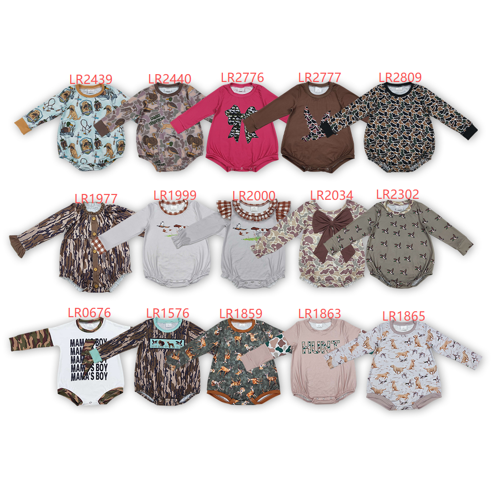 Camo Duck Hunting Print Baby Fall Romper Sibling Wear