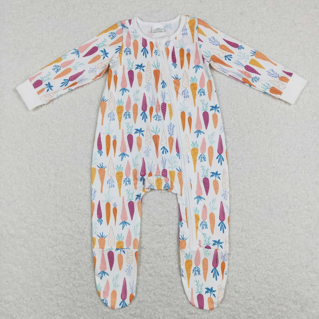 Carrot Print Sibling Easter Matching Clothes