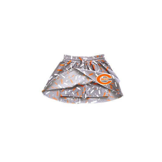 (Custom Design Preorder MOQ 5 Each Item) Team's Celina Bobcats Sprinkles Print Summer Bottom Skirts Shorts Mom and Me Matching Clothes