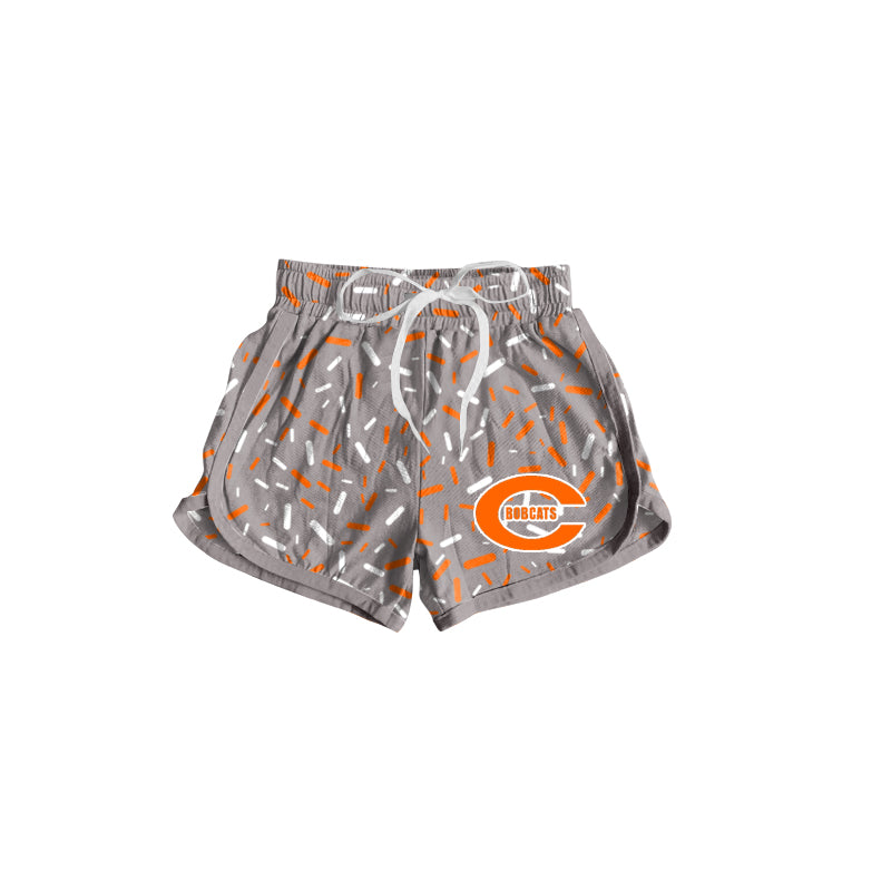 (Custom Design Preorder MOQ 5 Each Item) Team's Celina Bobcats Sprinkles Print Summer Bottom Sports Shorts Mom and Me Matching Clothes