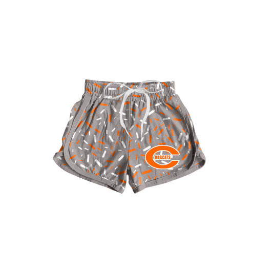 (Custom Design Preorder MOQ 5 Each Item) Team's Celina Bobcats Sprinkles Print Summer Bottom Sports Shorts Mom and Me Matching Clothes