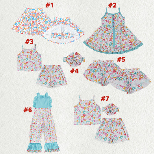 Colorful Leopard Sisters Summer Matching Clothes