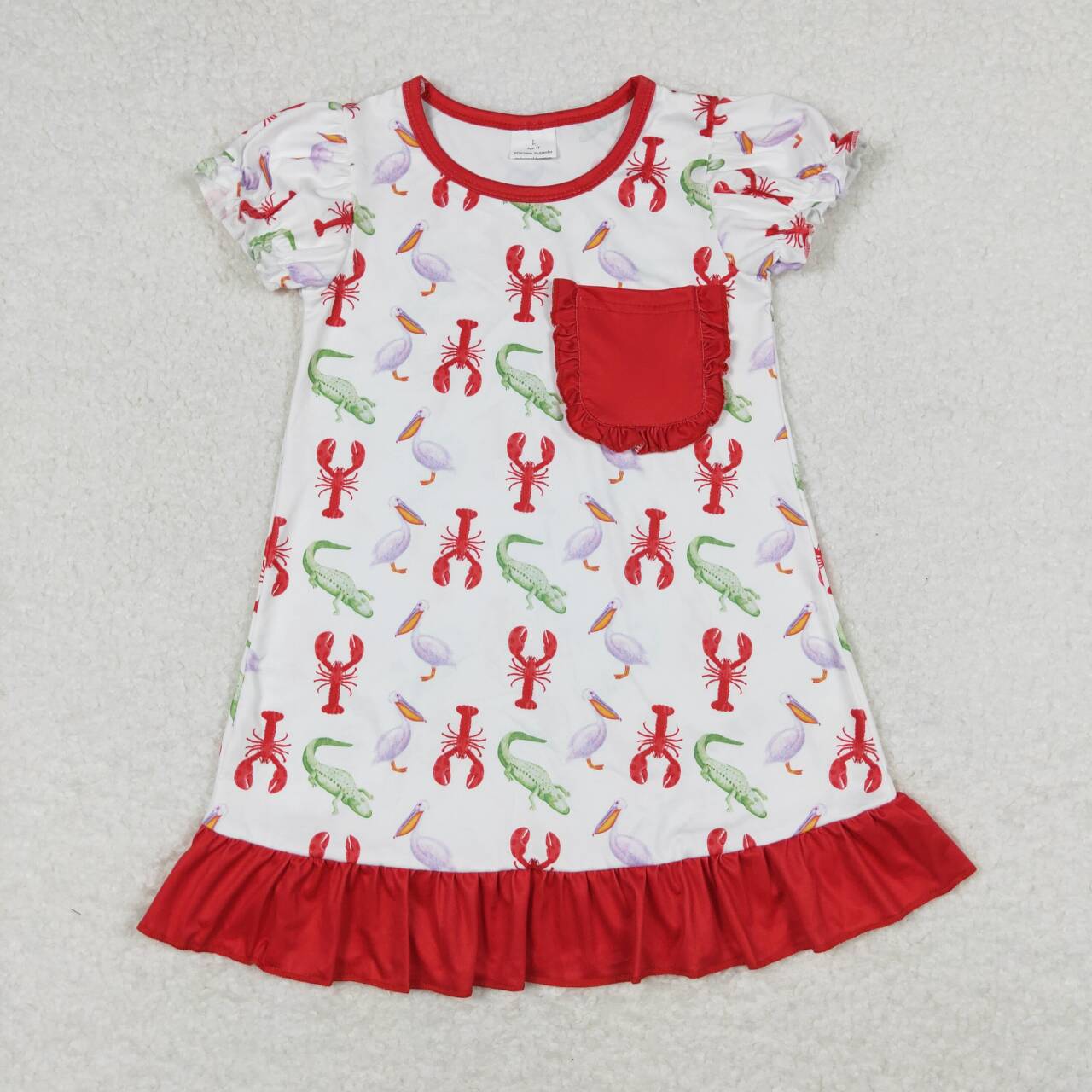 Crayfish Print Sibling Summer Matching Pajamas Clothes