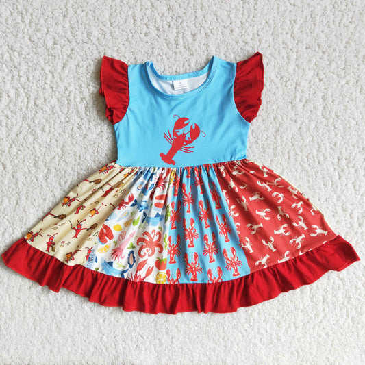 (Promotion)D12-27 Crayfish Knee Length Summer Dress