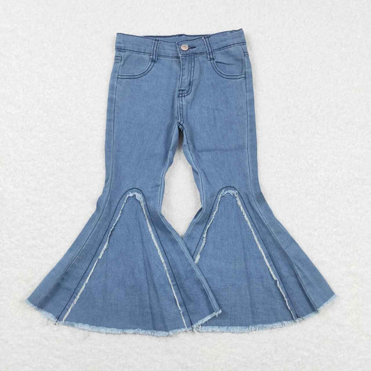 Blue Dinim Girls Bell Bottom Jeans           D6-29
