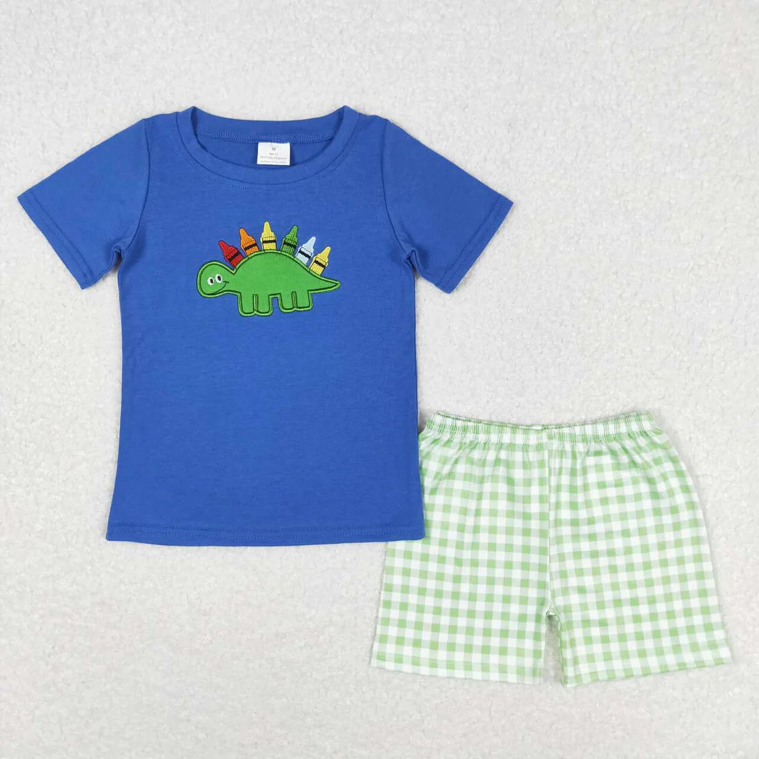 8 Design Embroidery Boys Back to School Summer Outfits Brothers Wear