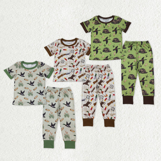 Duck Hunting Print Boys Pajamas Clothes Brothers Wear