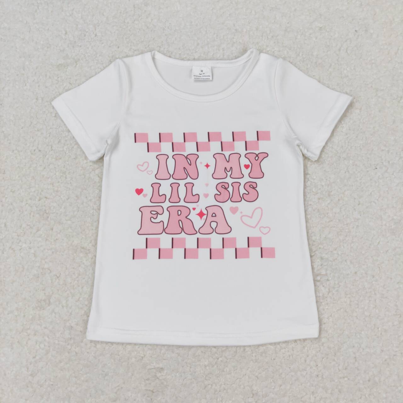 GT0557  In My Little Sister ERA Print Girls Summer Tee Shirts Top