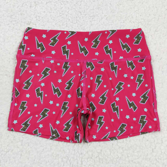 SS0216 Leopard Flash Print Girls Summer Shorts