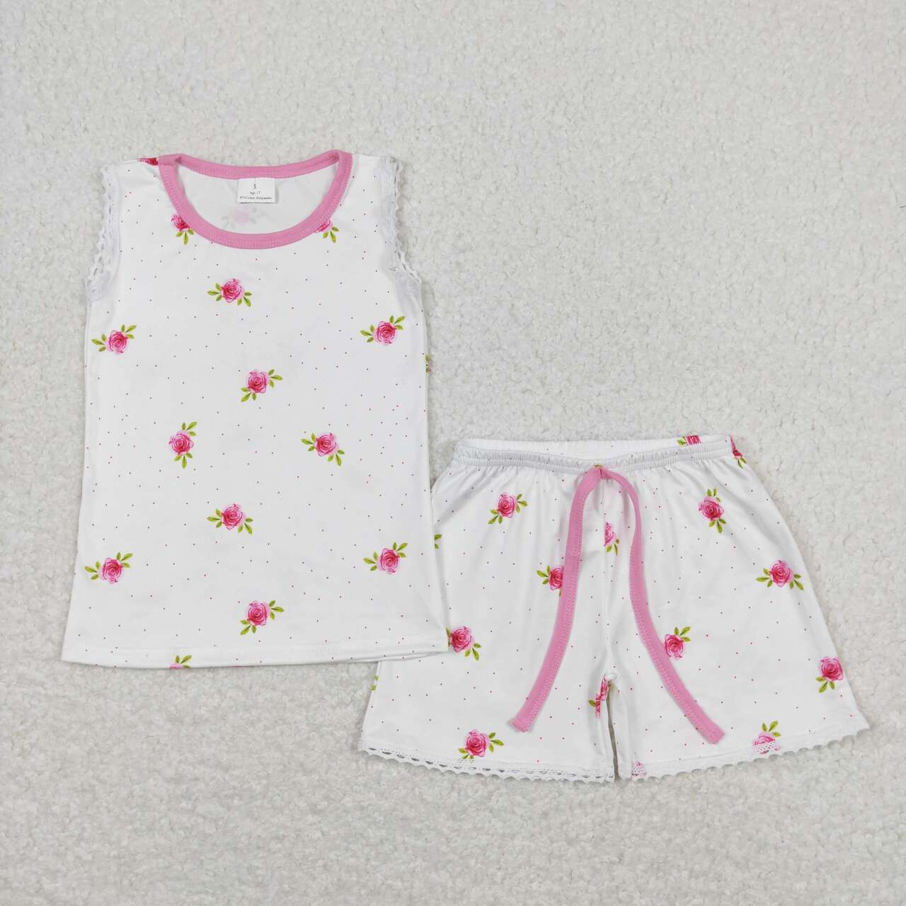 GSSO0694 Flowers Print Girls Summer Clothes Set